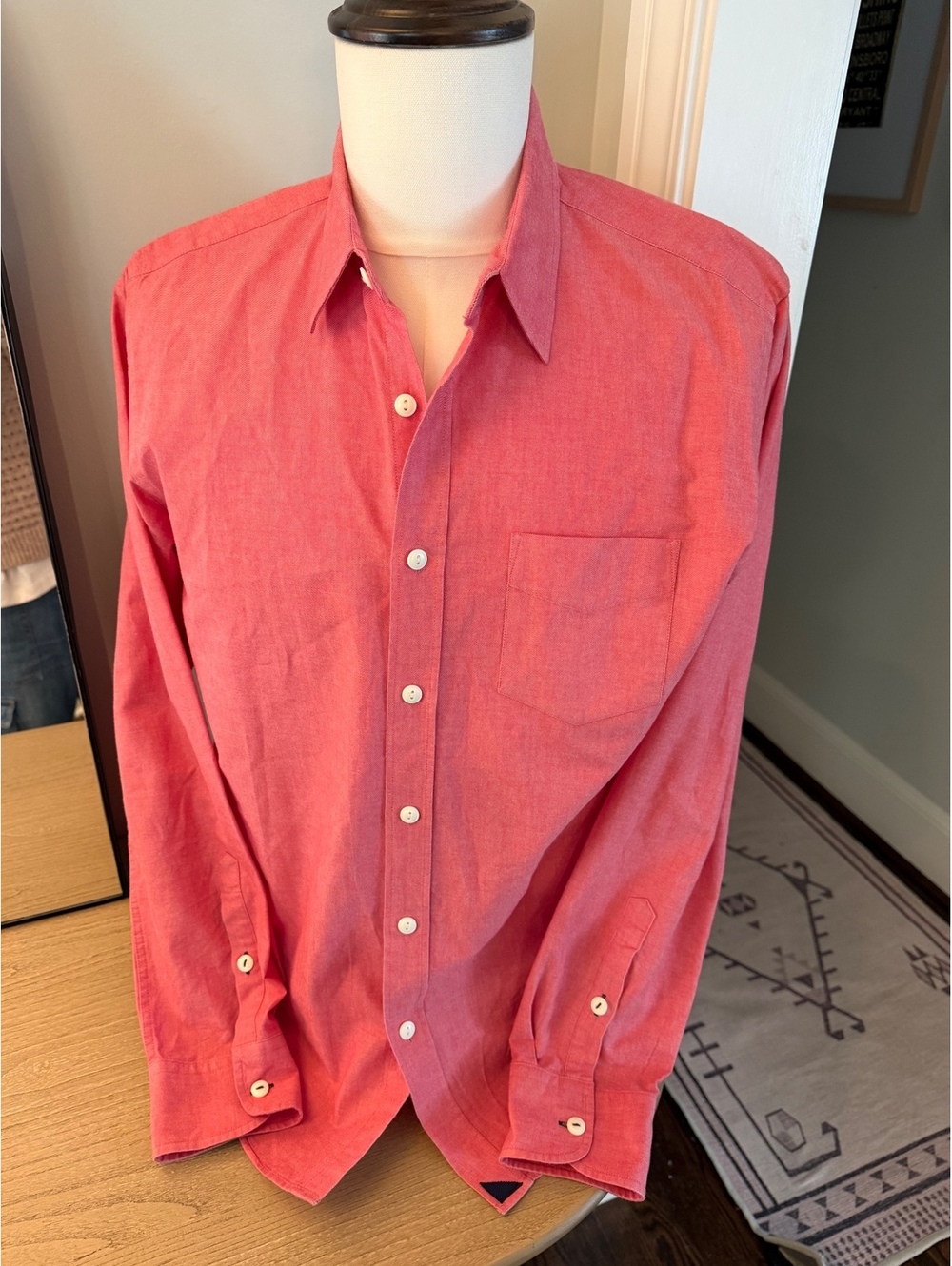 Untuckit Men's Large Red Dress Shirt